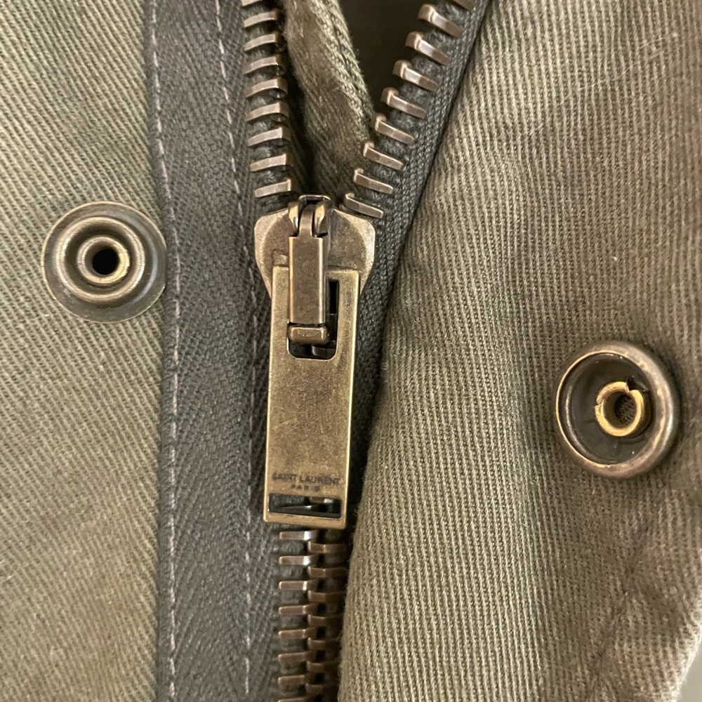 Saint Laurent men’s green patch utility jacket - Picture 2 of 5